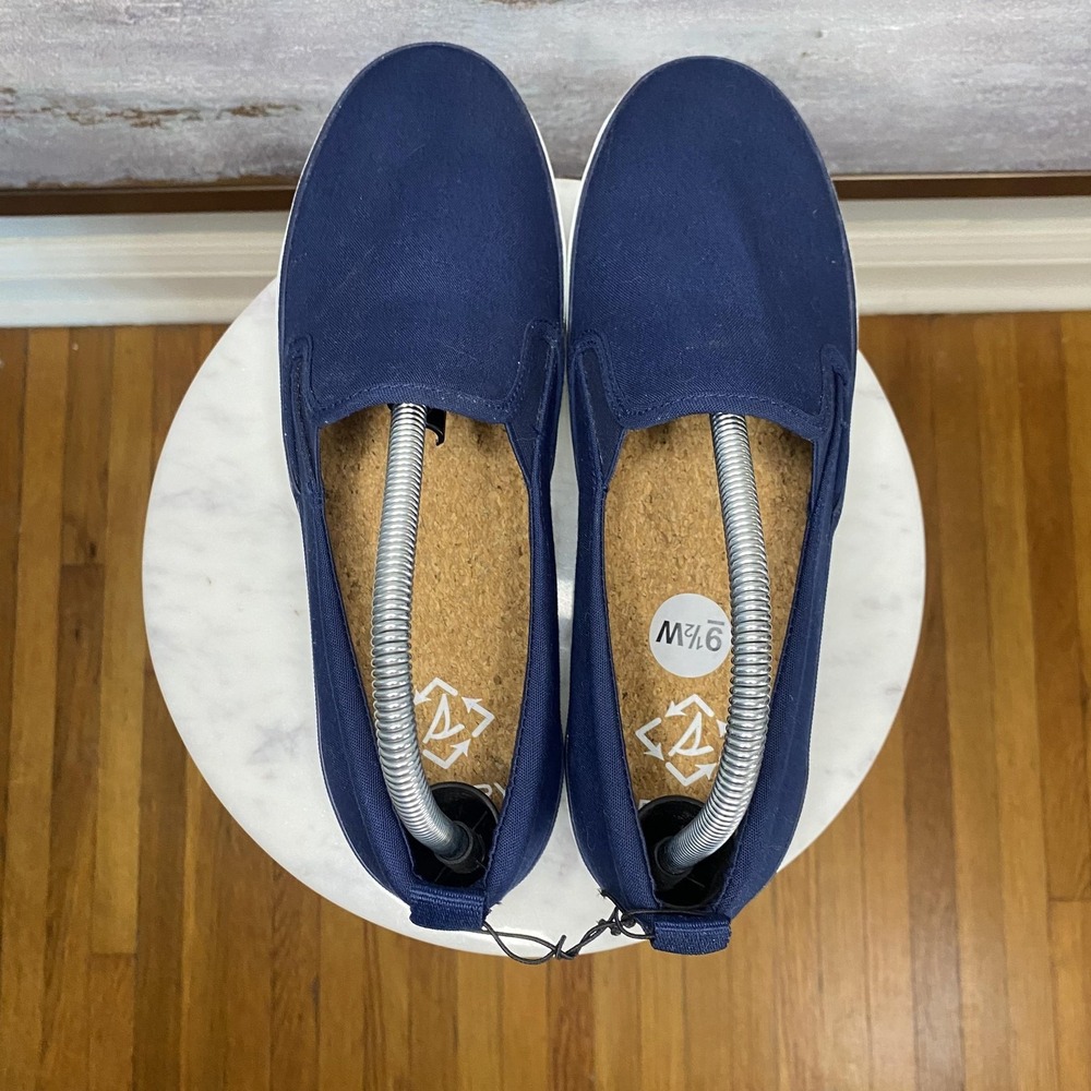 Sperry Shoes Womens Size 9.5W Blue Canvas Slip On Casual Sneakers STS88140 - Picture 5 of 10